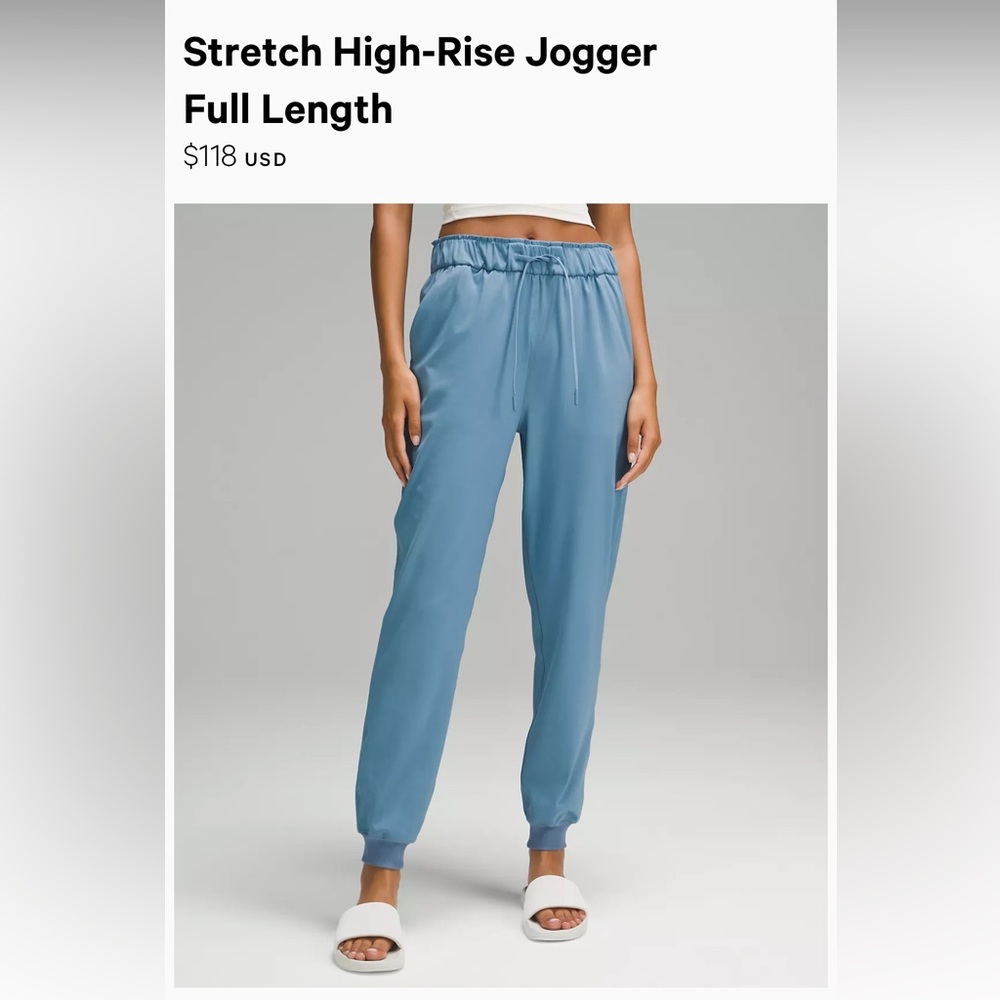 lululemon Stretch High-Rise Jogger Full Length Blue